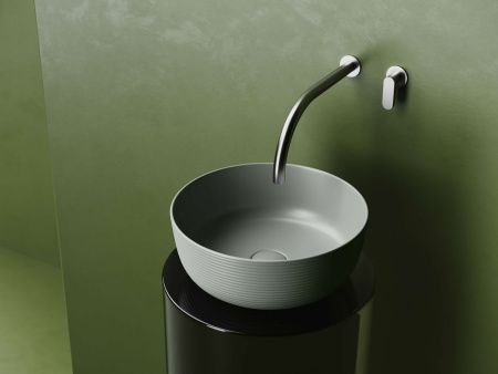 Раковина из сантехнического фарфора Ceramica Nova ELEMENT CN6073MH 40х40 накладная цвет черный без отверстий под смеситель