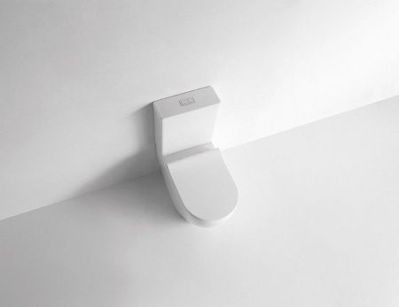 Унитаз напольный с бачком CeramaLux 2176 белый с сиденьем микролифт каскадный смыв