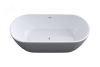 Ванна акриловая Art&Max AM-518-1500-780 150х75 отдельностоящая овальная с ножками и каркасом