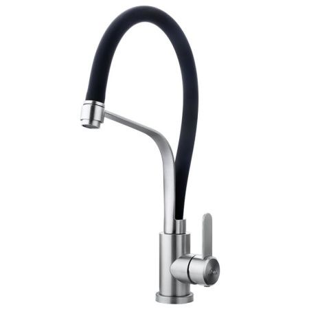 Смеситель для кухни Fashun A54012-7 на мойку черный/сатин