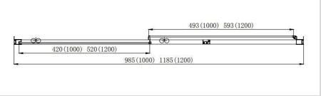 Душевая дверь Aquatek АРИЯ AQ ARI RA 12020CH 120х200 стекло прозрачное профиль хром
