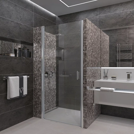 Душевая дверь Veconi Vianno VN43-70-01-C5 70х195 стекло прозрачное профиль хром