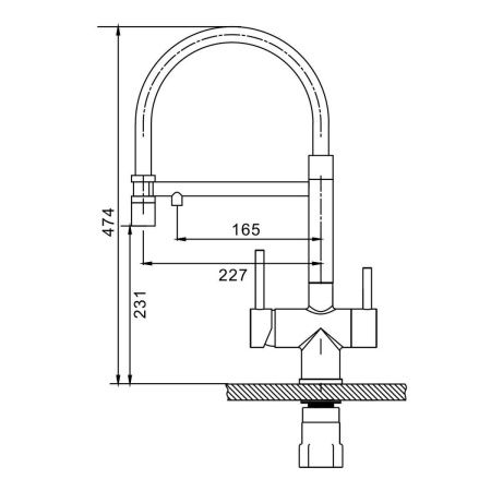 Смеситель для кухни Splenka S70 S70.63.03 на мойку золото