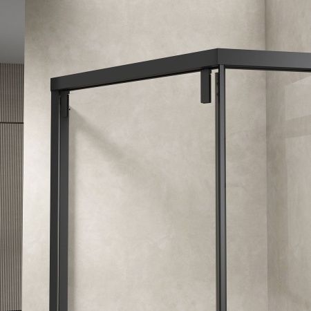 Душевой уголок Vincea Show VSP1-4SH100CLB 100х100 стекло прозрачное профиль черный без поддона