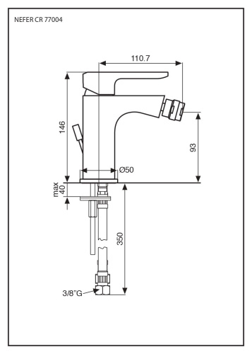 Смеситель Emmevi Nefer 77004/NEO на биде черный матовый - фото 2 Смеситель Emmevi Nefer 77004/NEO на биде черный матовый - фото 2
