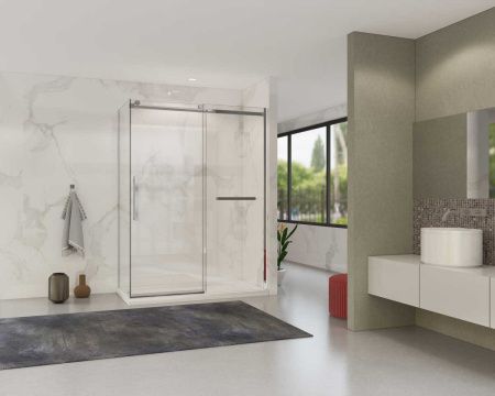 Душевой уголок Vincea Como Soft VSR-1CS1014CL 140х100 стекло прозрачное профиль хром без поддона