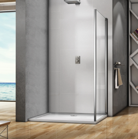 Боковая стенка Good Door SPIRIT СП00016 90х190 стекло прозрачное профиль хром