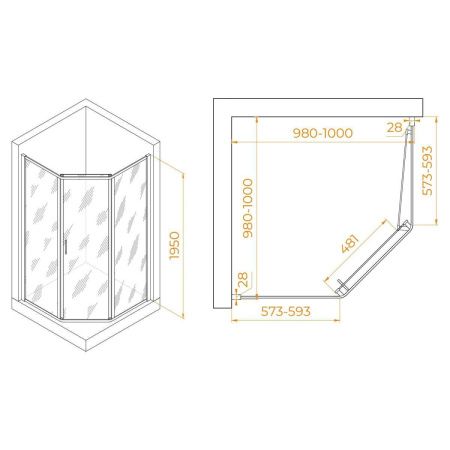 Душевой уголок RGW Passage 38088600-111 100х100 стекло прозрачное профиль сатин без поддона