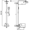 Душевая стойка Fmark FS8145-35 настенная цвет серый