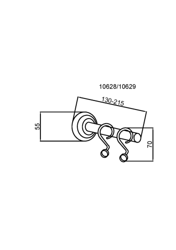Карниз для шторки ванны без крючков Boheme Medici 10628 - фото 2