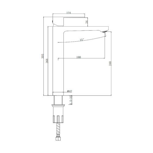 Смеситель для раковины Splenka S222 S222.15.06 на столешницу черный - фото 3