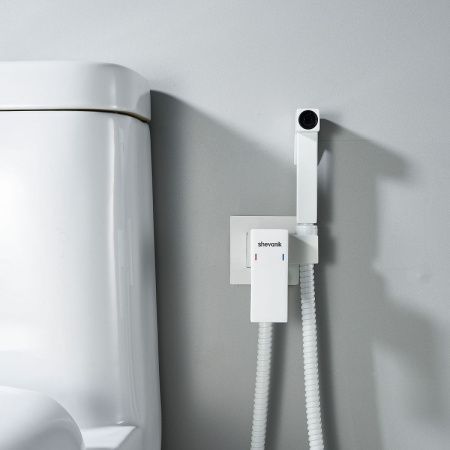 Гигиенический душ со смесителем Shevanik S127C белый