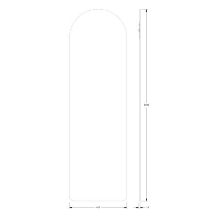 Зеркало Evoform Primary BY 0102 50х150 подвесное