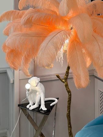 Торшер Delight Collection Ostrich Feather (Острицх Феатхер) BRFL5014 pink/antique brass