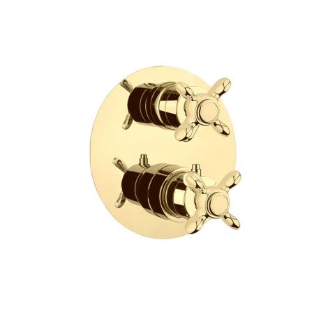 Смеситель для ванны и душа Webert Ottocento OT970902010 настенный золото с термостатом