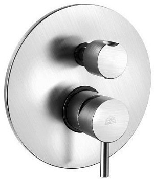 Смеситель для ванны Paffoni Stick SK019ST встраиваемый в стену сталь