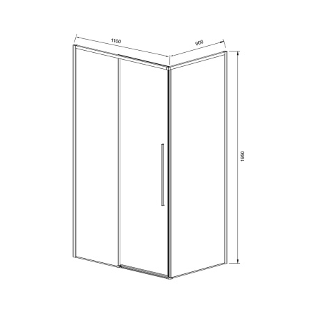 Душевой уголок Vincea Slim-N VSR-4SN9011CLG 110х90 стекло прозрачное профиль золото брашированное без поддона