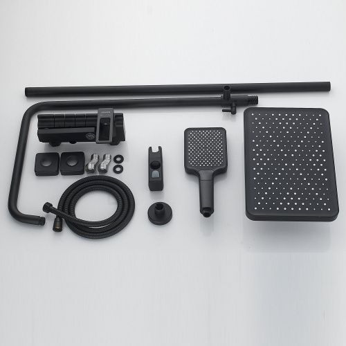 Душевая стойка Shevanik S6826H настенная цвет черный - фото 4