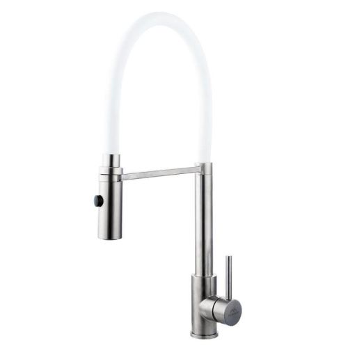 Смеситель для кухни Fashun A54111-8 на мойку сатин/белый - фото 2