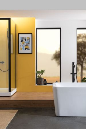 Смеситель для ванны и душа Paffoni Light LIG032NO напольный черный