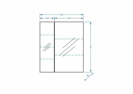 Зеркало-шкаф Stella Polar Концепт SP-00000051 60х70 подвесной цвет белый