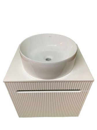 Тумба с раковиной Sintesi STL.W7025_SIN-LVB-APP-416 60х60 подвесная цвет белый