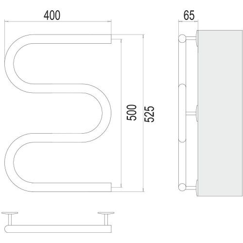 Полотенцесушитель Terminus 4620768883903 40х53 электрический хром - фото 3