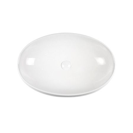 Раковина из сантехнического фарфора Bond Oval S58-600 60х40 накладная цвет белый без отверстий под смеситель