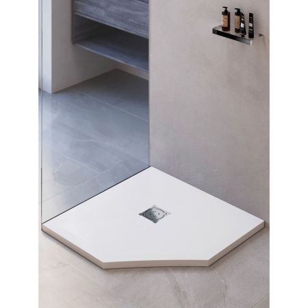 Душевой поддон из искусственного камня RGW Stone Tray 16155099-01 90х90 белый без ножек