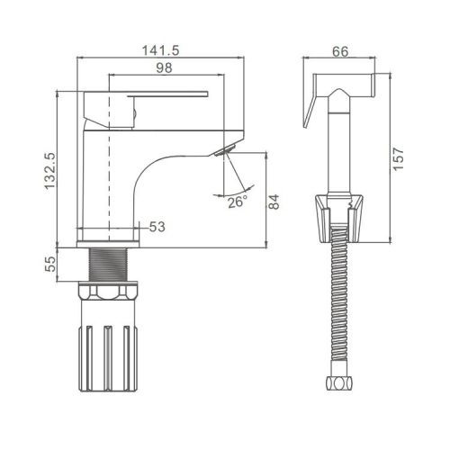 Смеситель ProHanss P64.12 на раковину хром - фото 3