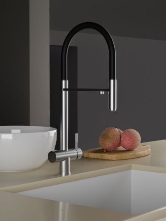 Смеситель для кухни Knotlor Infinity SS-16 на мойку нержавеющая сталь