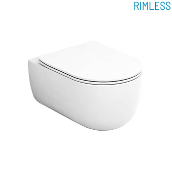 Чаша унитаза подвесная Olympia Milady MIL120223 цвет черный матовый без сиденья безободковая