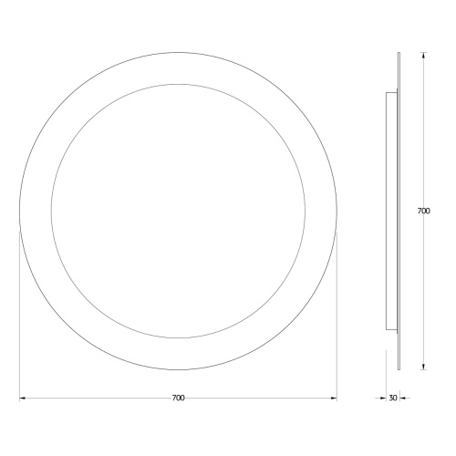 Зеркало в ванную Evoform Ledshine BY 2524 70х70 - фото 2