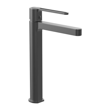 Смеситель для раковины Vincea Rondo VBF-1R2GM на столешницу вороненая сталь