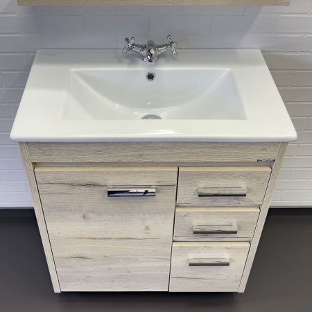 Тумба с раковиной Comforty Марио 00-00016096CF 80х50 напольная цвет серый