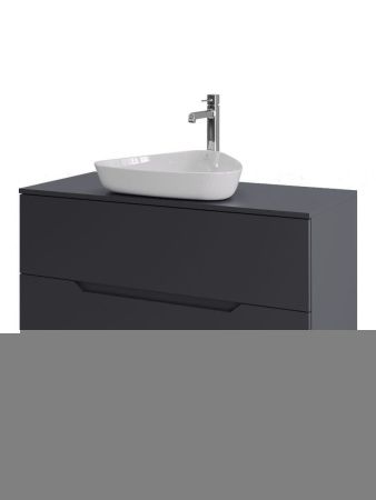 Тумба с раковиной Orange Line Li-100TugMDF+B07-500W 100х50 цвет серый