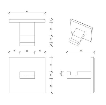 Крючок Decor Walther Brick 593900