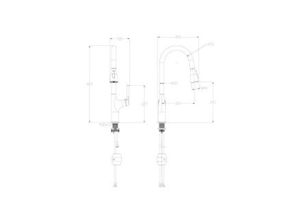 Смеситель для кухни Wonzon & Woghand WW-AE54123-MW на мойку белый