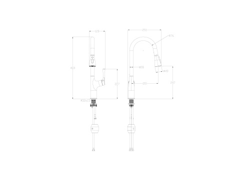 Смеситель для кухни Wonzon & Woghand WW-AE54123-MW на мойку/столешницу белый - фото 2