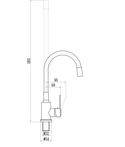 Смеситель для кухни Savol S-3002A12 на столешницу хром - фото 2