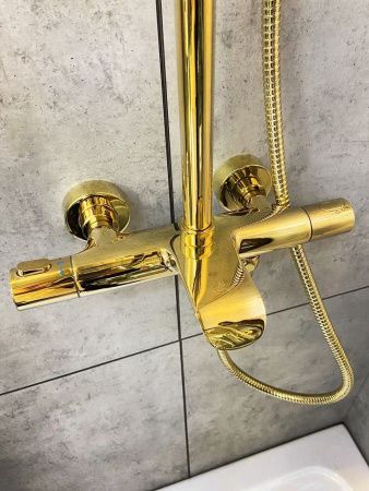 Душевая стойка AltroBagno Costanza AltroBagnoCostanza030419Or настенная цвет золото