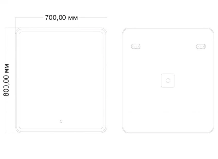 Зеркало с подсветкой Art&Max VITA AM-Vit-700-800-DS-F 70х80 подвесное