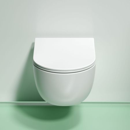 Унитаз подвесной Ceramica Nova MODENA CN6063MW белый с сиденьем микролифт безободковый душевой смыв