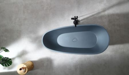 Ванна из искусственного камня Abber Dortmund AM9911G 170х75 отдельностоящая овальная с каркасом