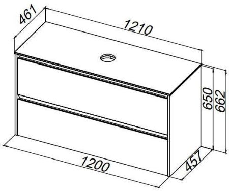 Тумба под раковину Allen Brau Activity 1.34015.PWM 120х50 подвесная цвет зеленый