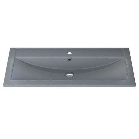 Раковина из искусственного камня Uperwood Foster Quartz 291030045 100х50 полувстраиваемая цвет серый