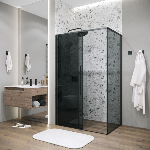 Душевой уголок Grossman Galaxy 120.K33.01.1290.21.10 120х90 стекло тонированное профиль черный матовый - фото 5