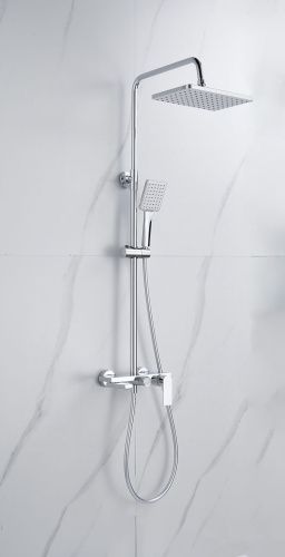 Душевая стойка Knotlor KN-72 настенная цвет хром - фото 4