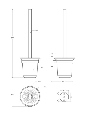 Ершик Cezares RELAX RELAX-TBS-V-GM
