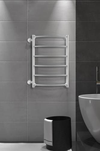 Полотенцесушитель Indigo Arc LASW70-40WM-б/п-60 48х70 водяной белый матовый - фото 5